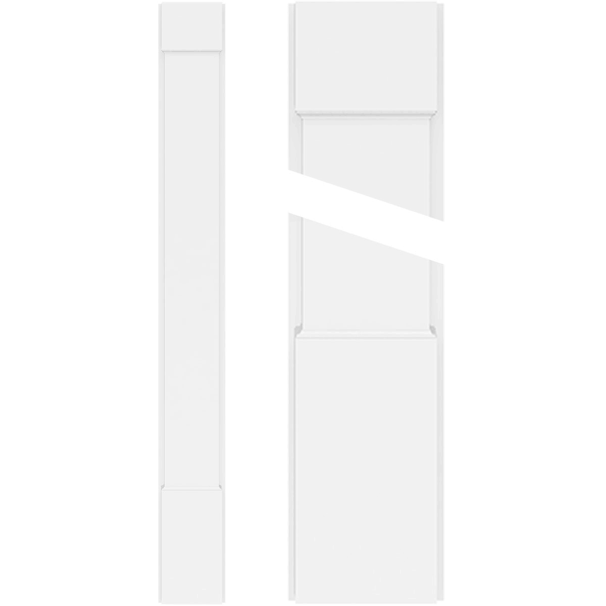 Plain PVC Pilaster with Standard Capital & Base (Pair) A817
