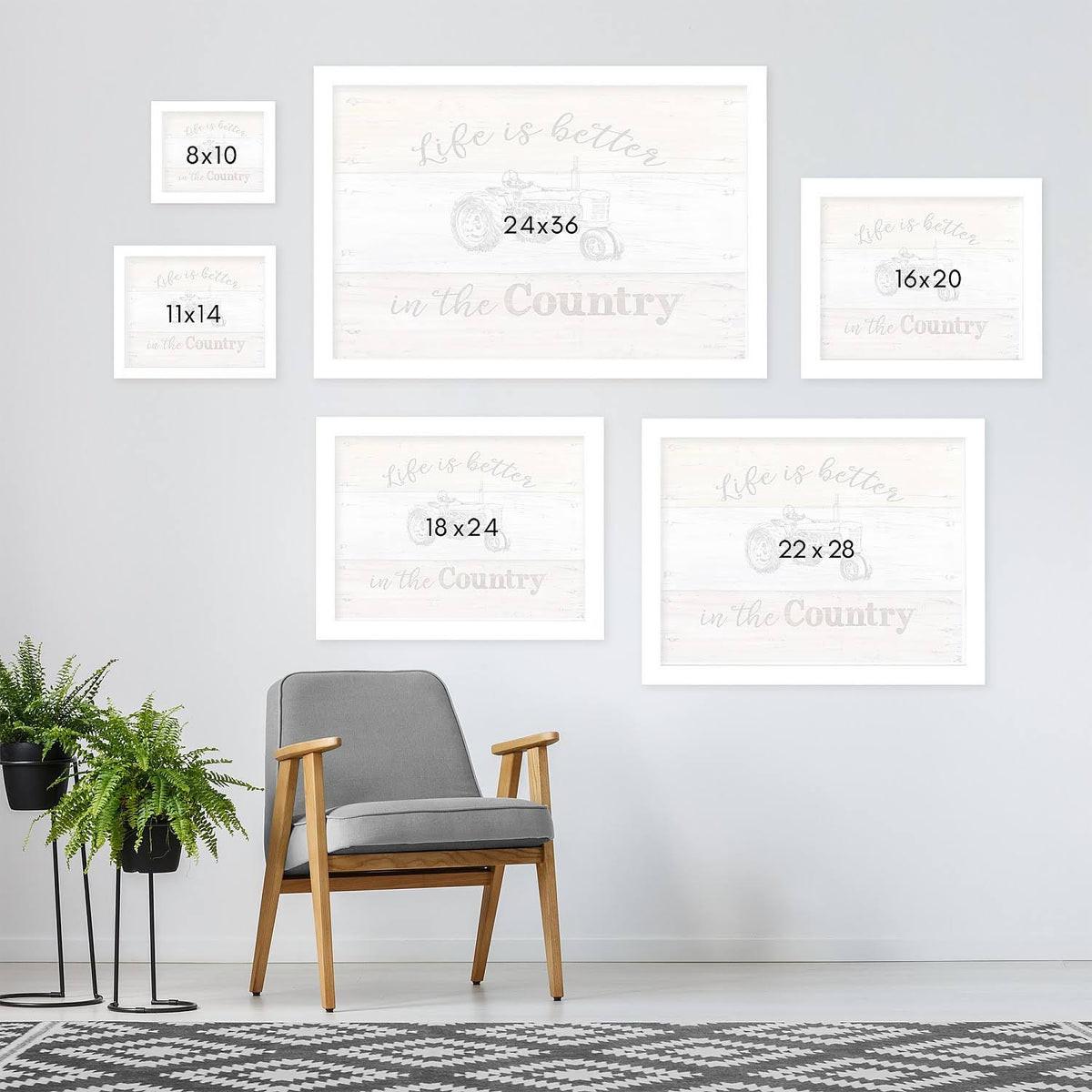 White Framed Print 18x24 T94290