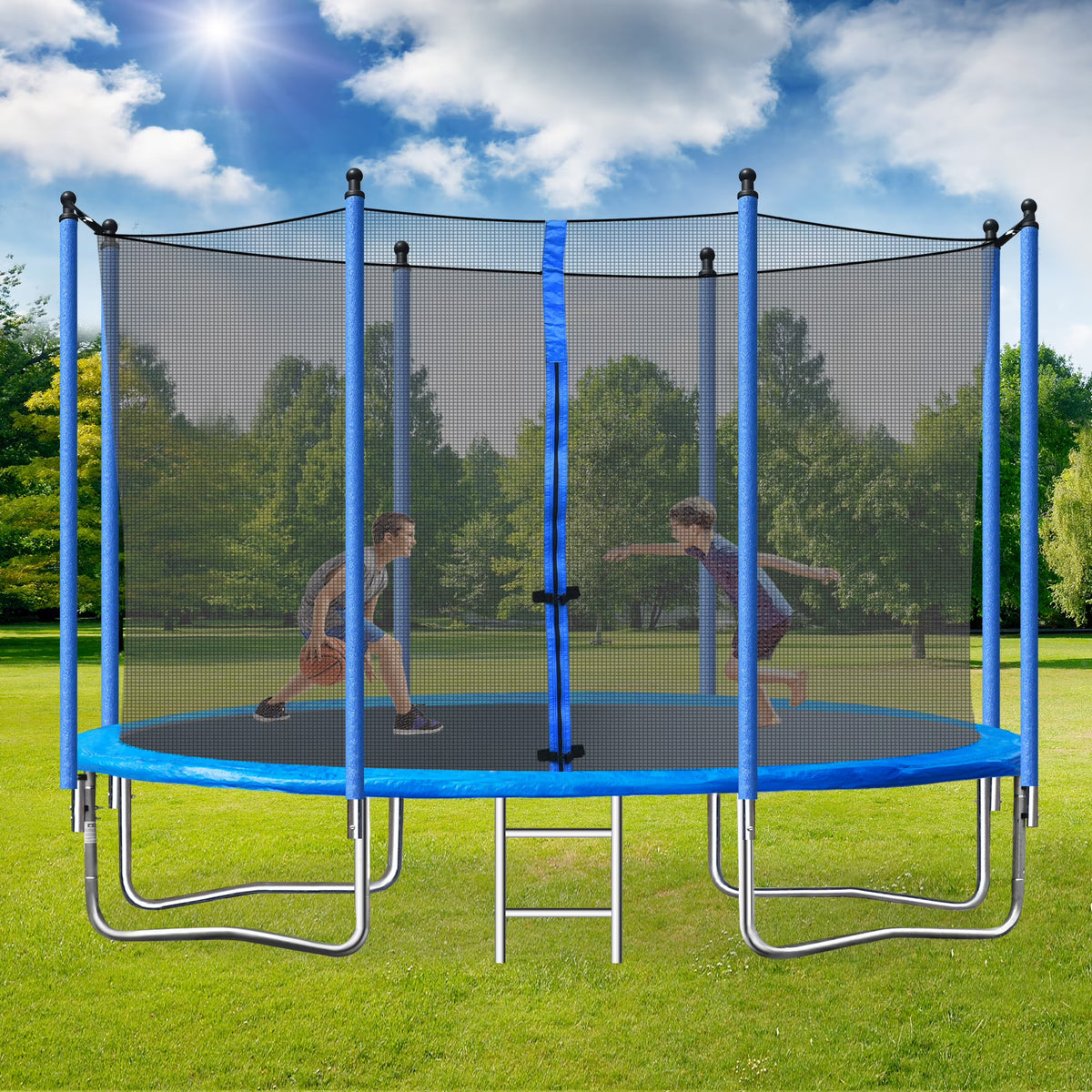 10FT Steel Tube Trampoline with Ladder Z841