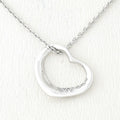 Tiffany pendant necklace open heart platinum diamond 41 cm R74527