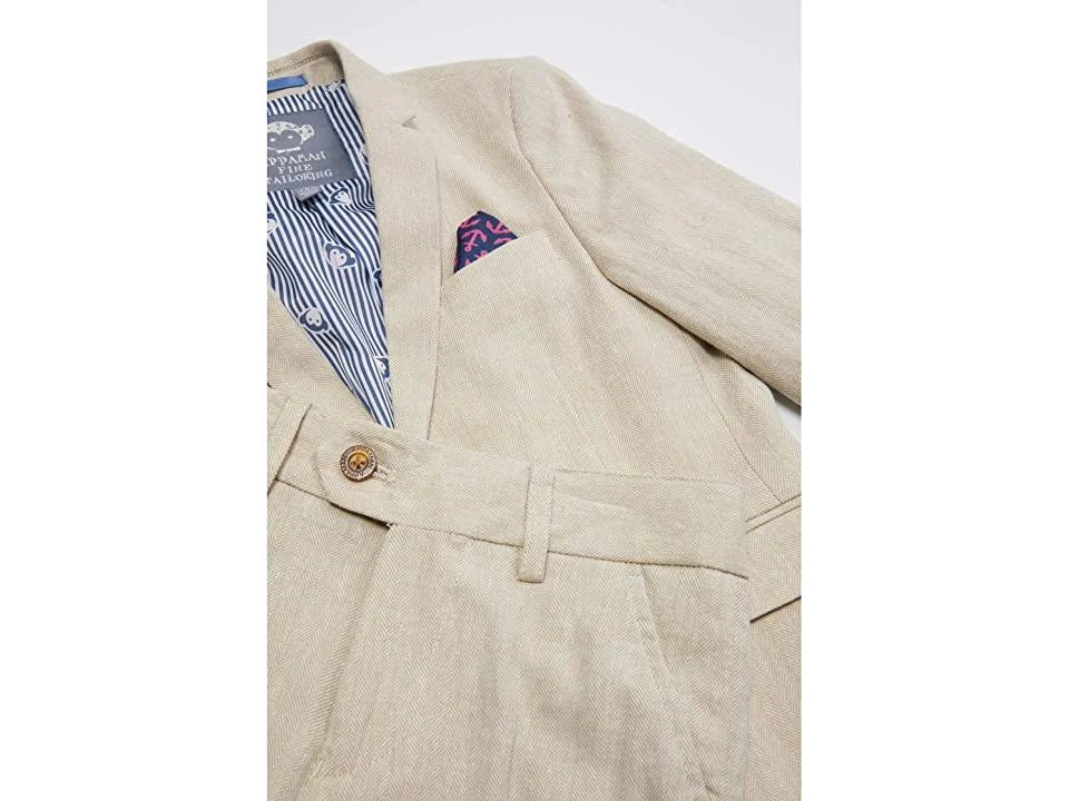 Khaki Herringbone Suit O26673