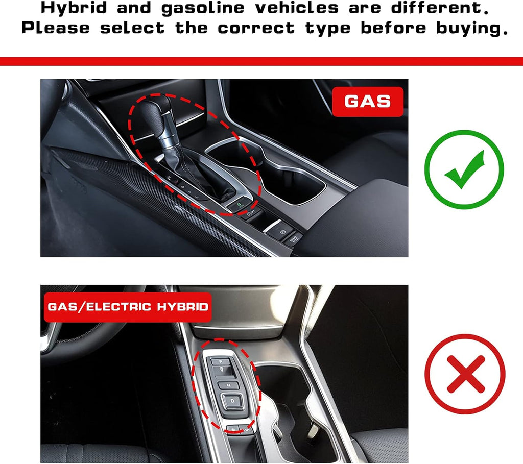 Interior Gear Shift Box Water Cup Holder Panel Cover Trim ABS Carbon Fiber Style H23977