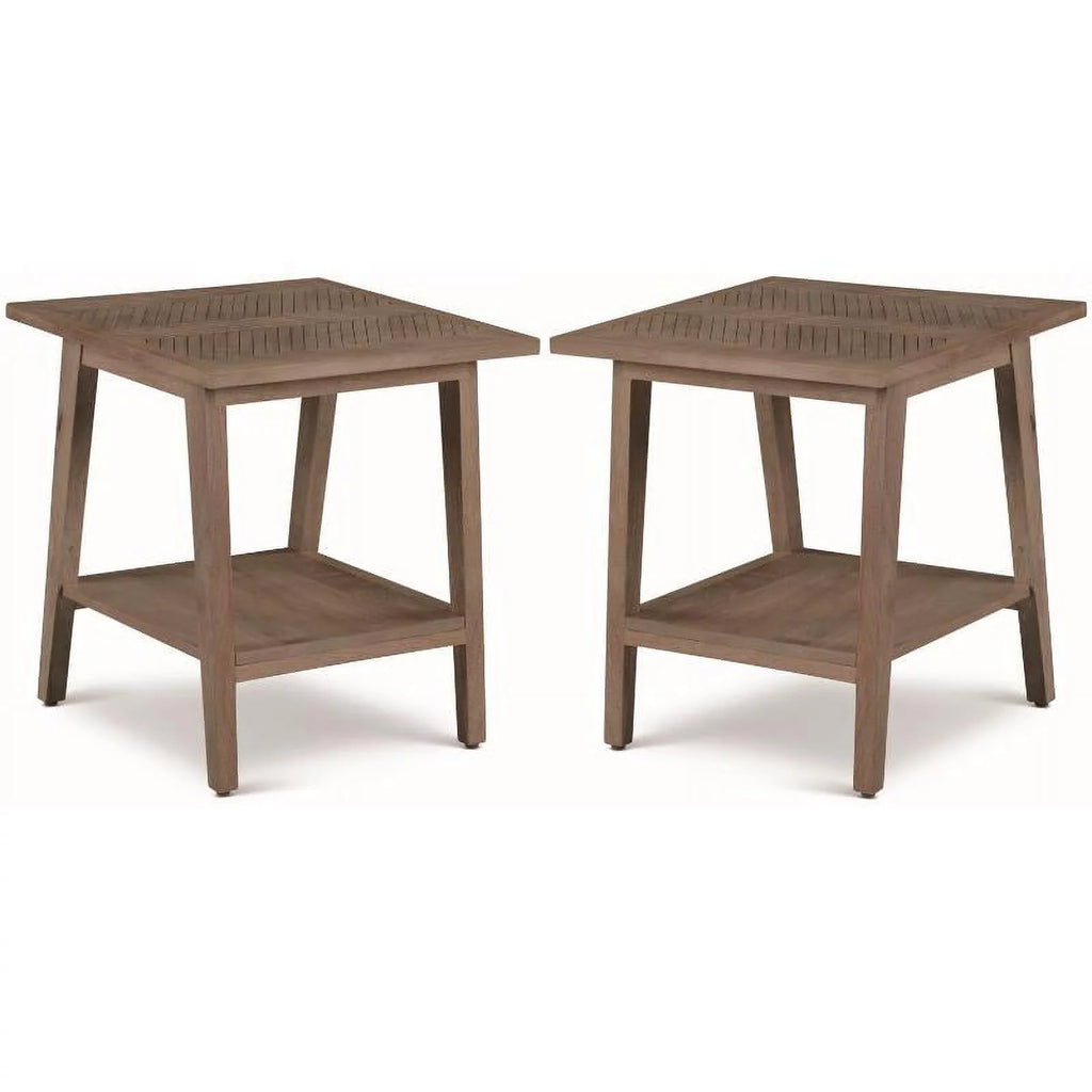 Wood Square End Table Set of 2 Y2539