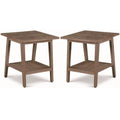 Wood Square End Table Set of 2 Y2539