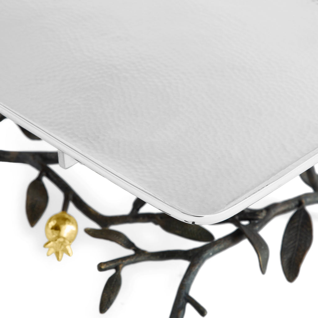 Pomegranate Large Footed Centerpiece Tray P99666