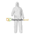 White Disposable Coverall with Elastic Cutoff, 50 Pieces K418