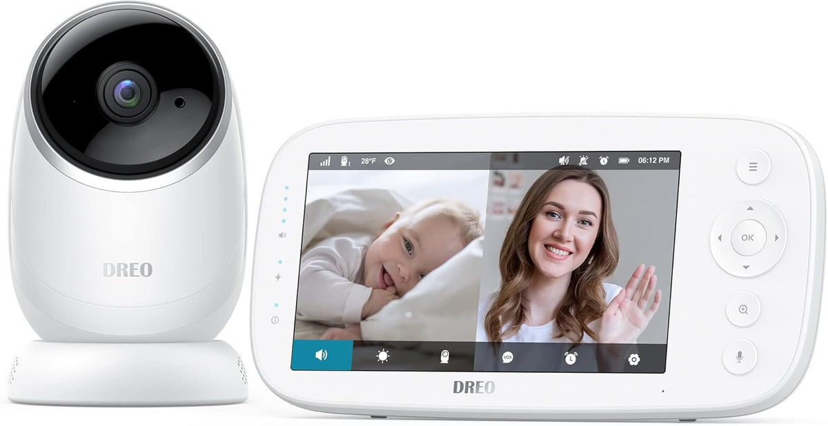 5'' 720P HD Split Screen Baby Monitor with Video and Audio A36828