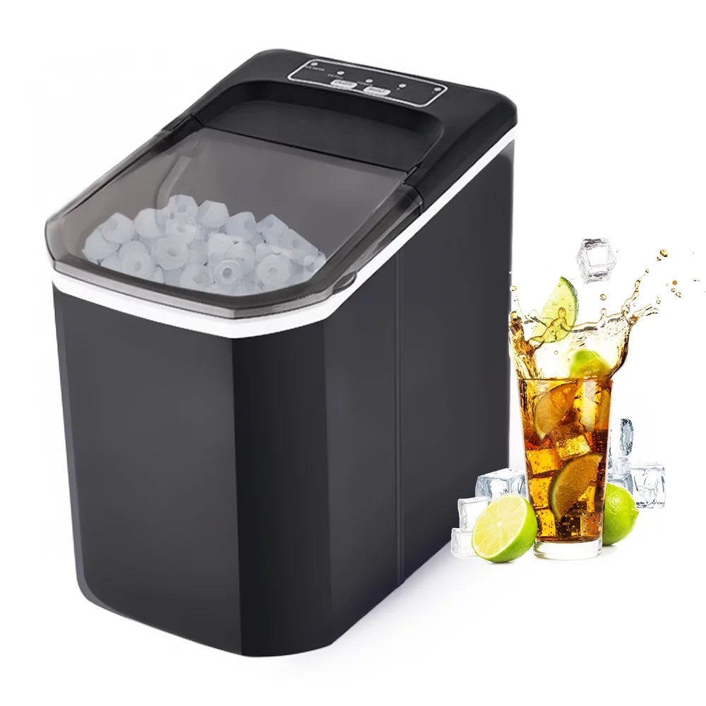 Countertop Ice Maker with Ice Scoop and Basket, 2 Ice Sizes V787