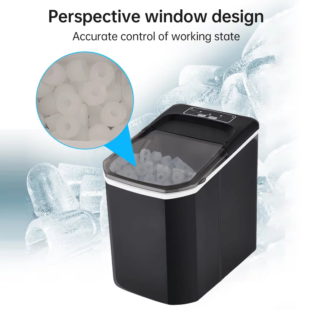 Countertop Ice Maker with Ice Scoop and Basket, 2 Ice Sizes V787