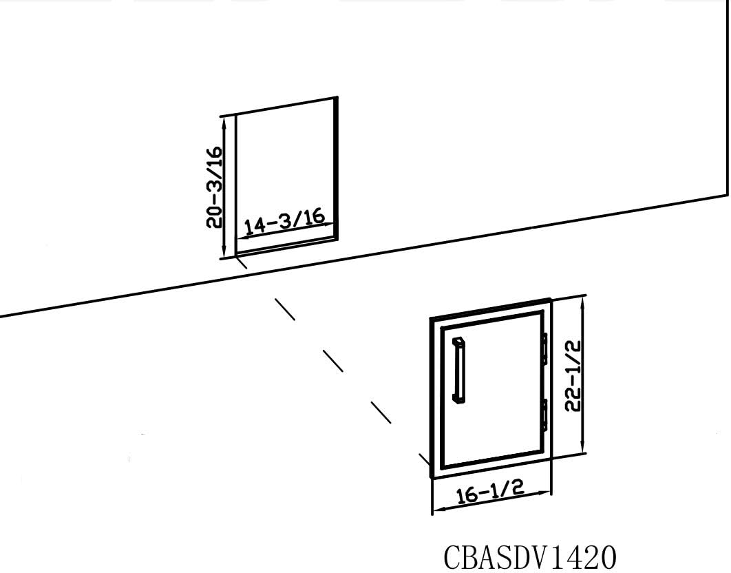 Vertical Stainless Steel Single Door K45337