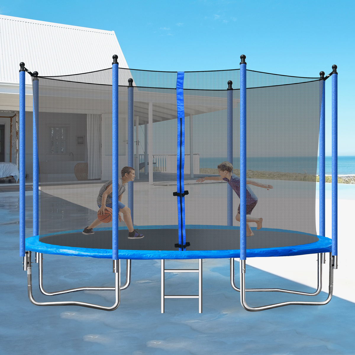 10FT Steel Tube Trampoline with Ladder Z841