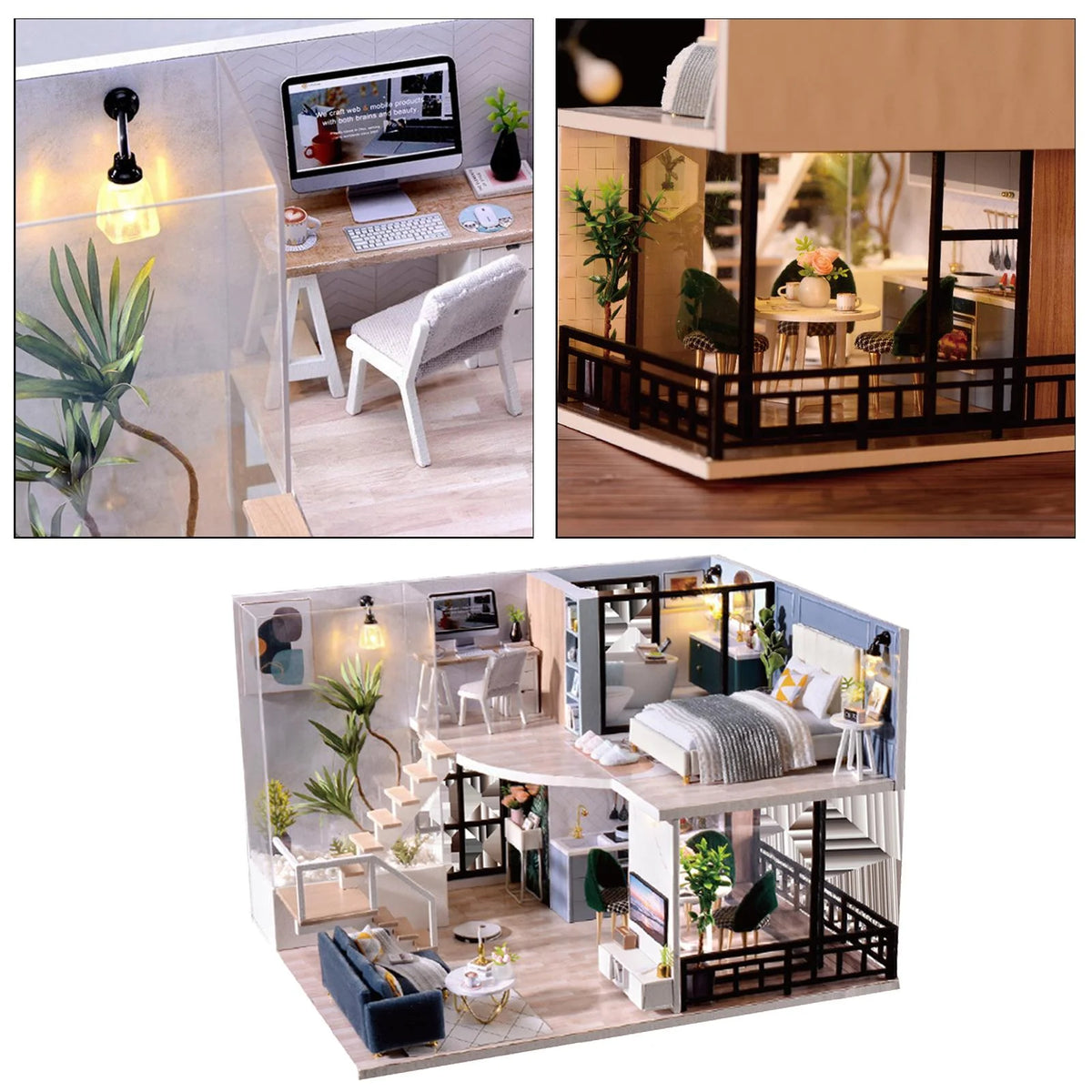 Dollhouse Building Toys with Furniture Accessories B7209