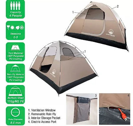 4-Person Dome Tent D4582