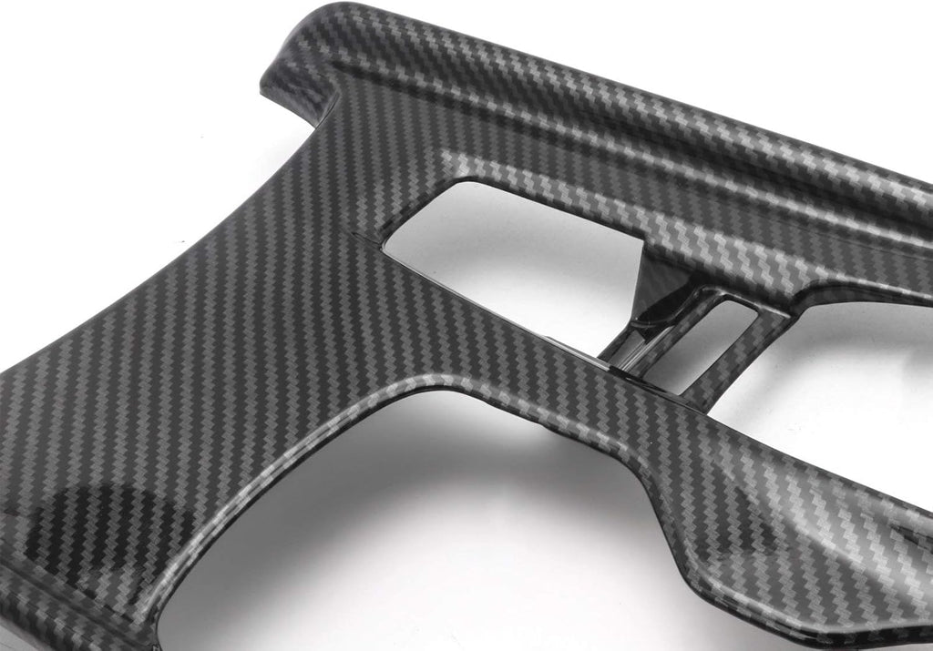 Interior Gear Shift Box Water Cup Holder Panel Cover Trim ABS Carbon Fiber Style H23977