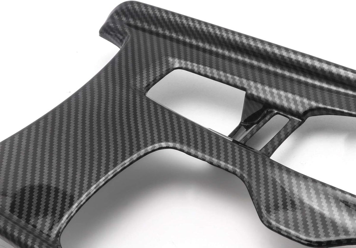 Interior Gear Shift Box Water Cup Holder Panel Cover Trim ABS Carbon Fiber Style H23977