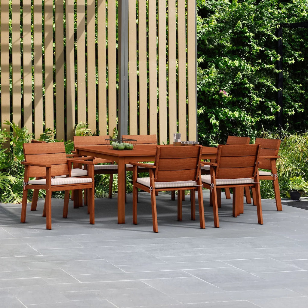 9-Piece Square Solid Wood Patio Dining Set G51767
