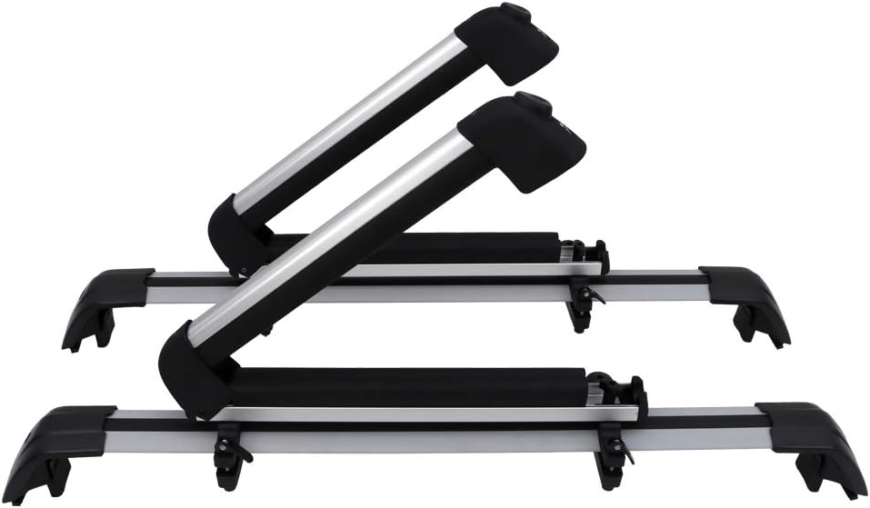 Lockable Cross Bars Carrier & Ski Snowboard Racks Kit Y7613