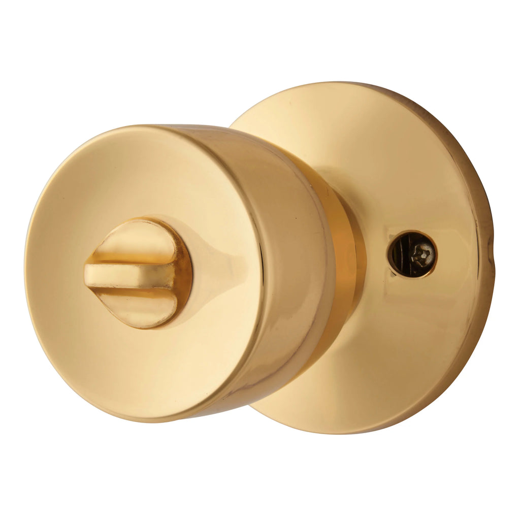 Keyed Entry Doorknob Polished Brass Twin Pack A436020