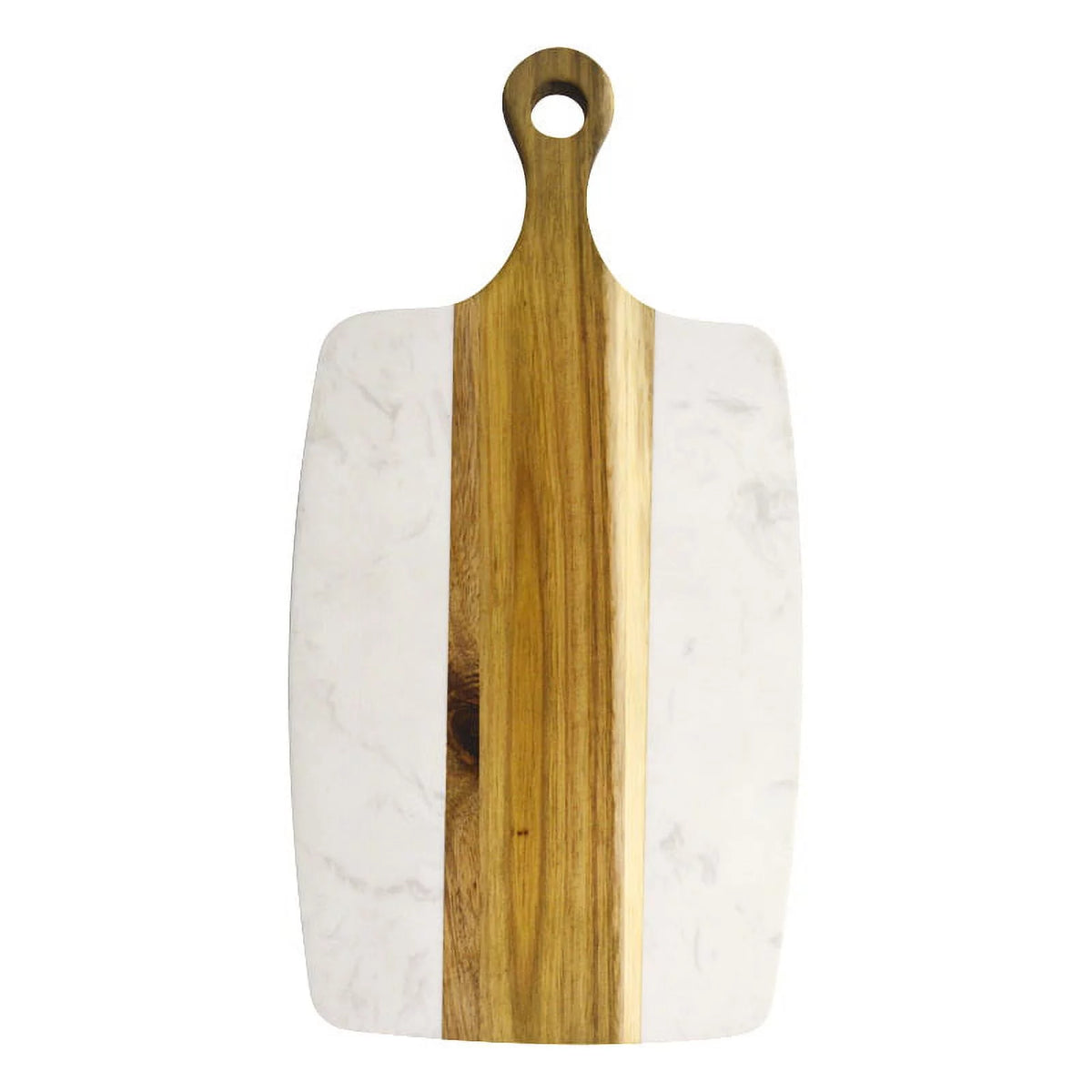 Acacia Wood and Marble Cheese Board with Handle V36397