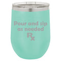 12 oz Double Wall Vacuum Insulated Stainless Steel Stemless Wine Tumbler with Lid V2349