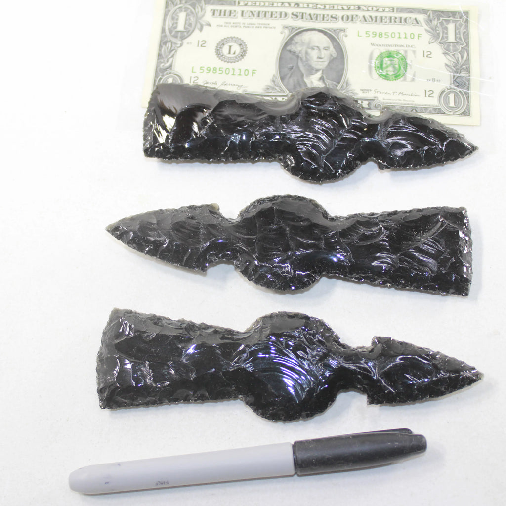 Obsidian Ornamental Tomahawk Heads Q34617