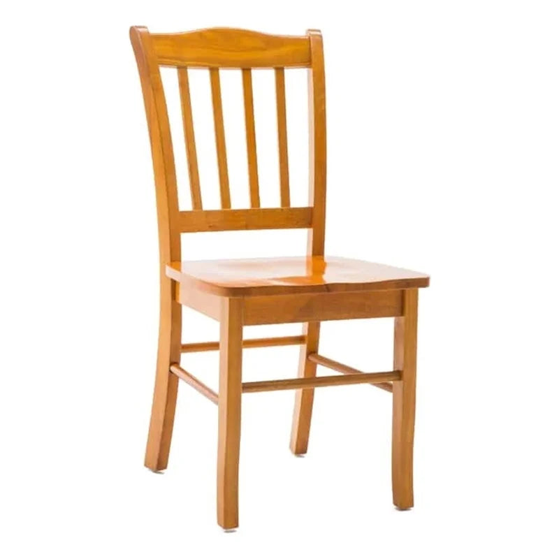 Wood Dining Chairs Set of 2 Oak Finish W755049