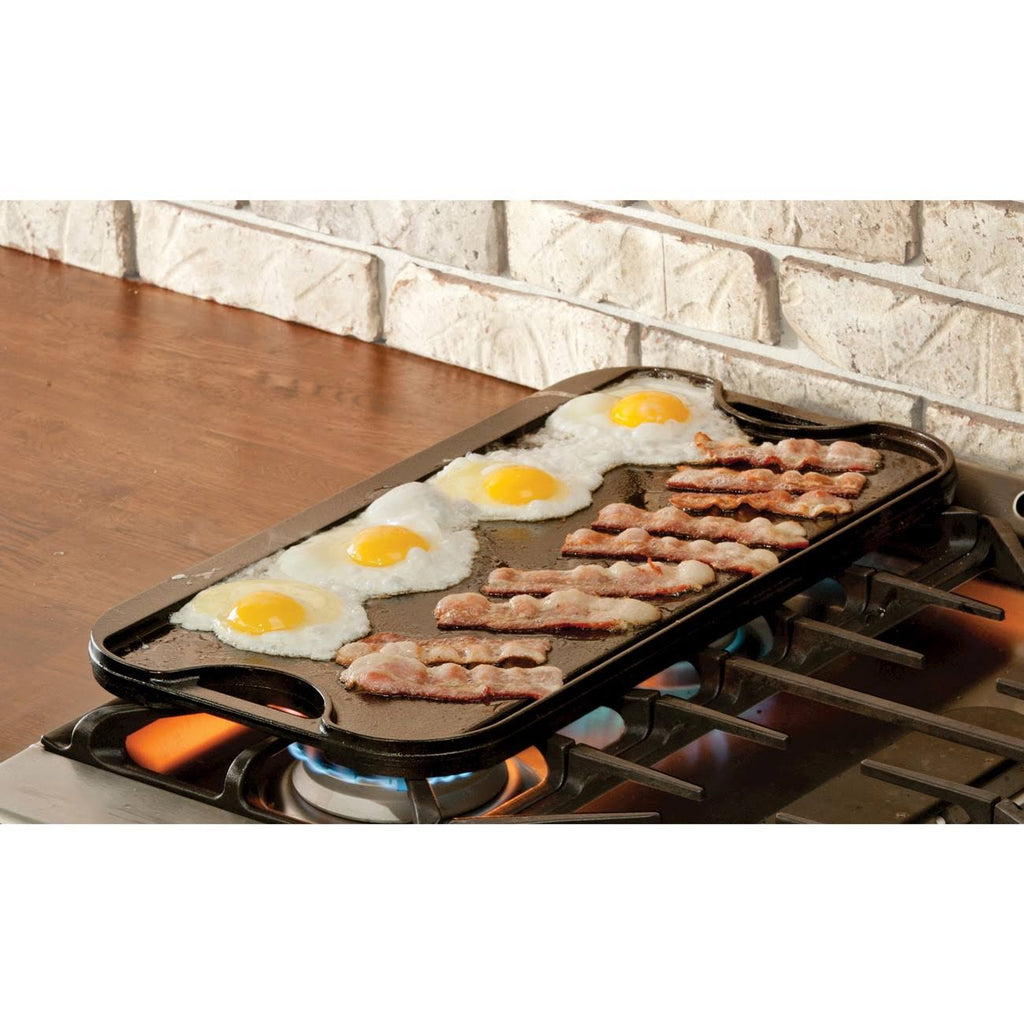 Black Cast-Iron Reversible Grill & Griddle B6700