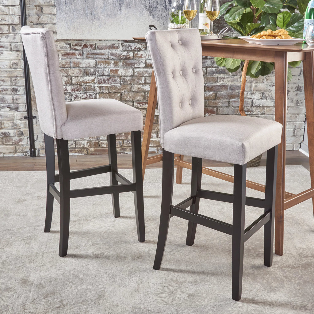 Wheat Fabric Barstools Set of 2 Y9080