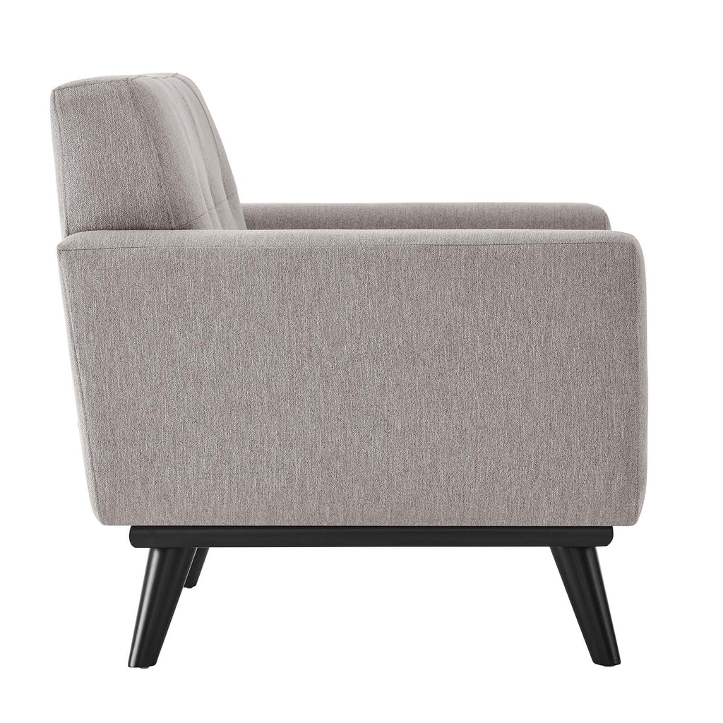 Light Gray Herringbone Fabric Armchair B67376