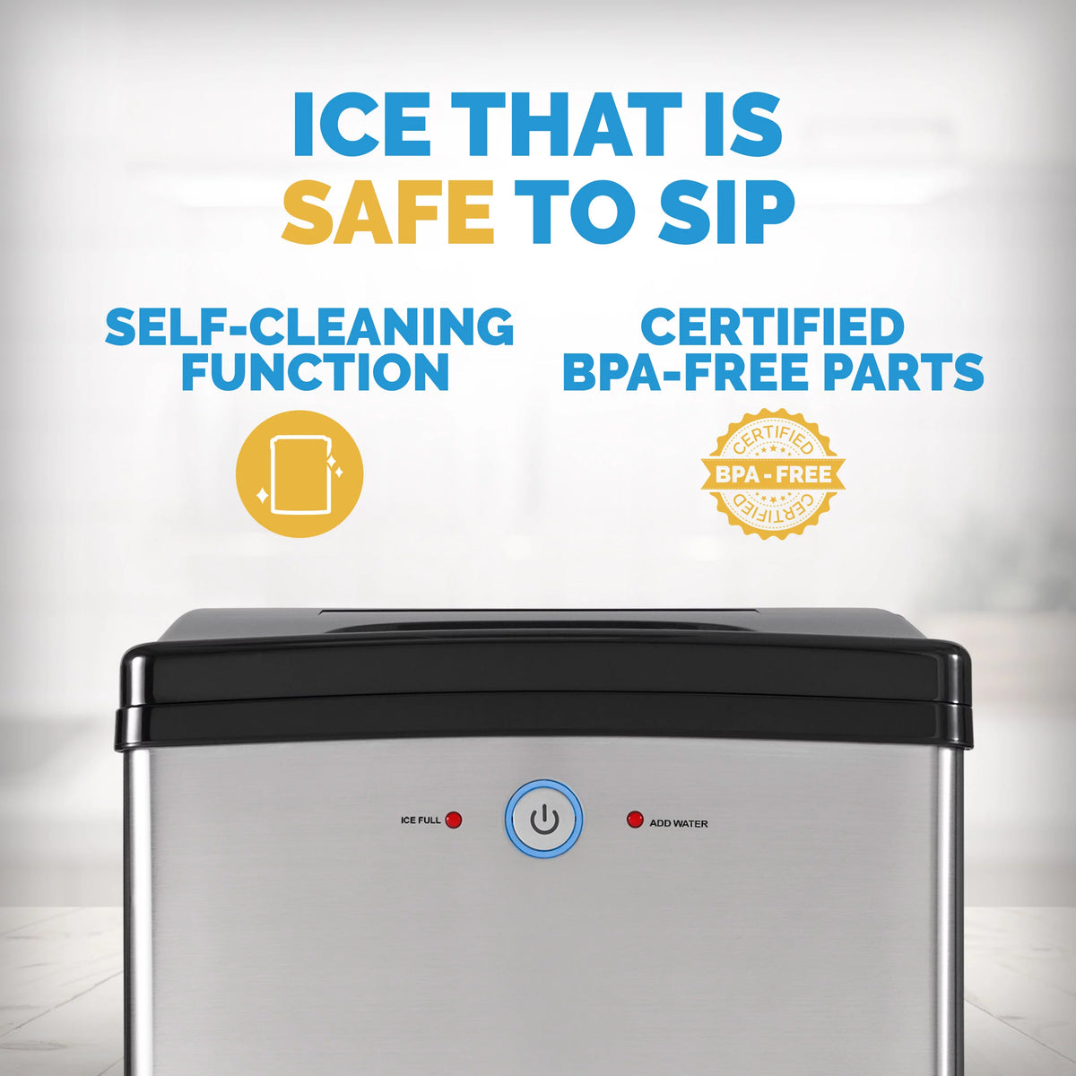 40 lb. Countertop Nugget Ice Maker in Stainless Steel A48105