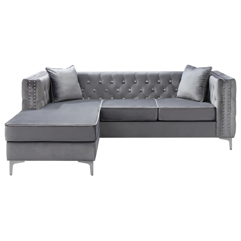 Gray Sofa Chaise Y44171