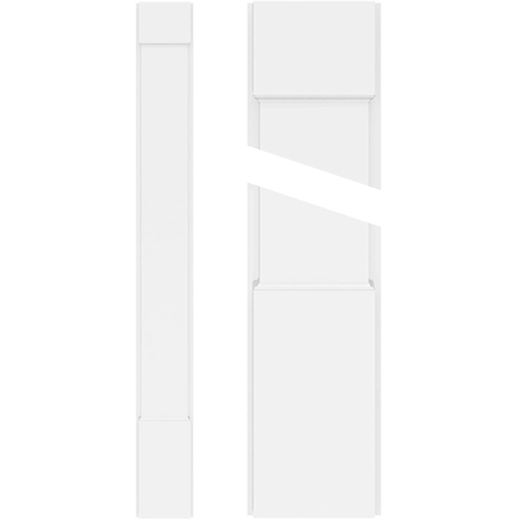 Smooth PVC Pilaster with Capital and Base (Pair) C391