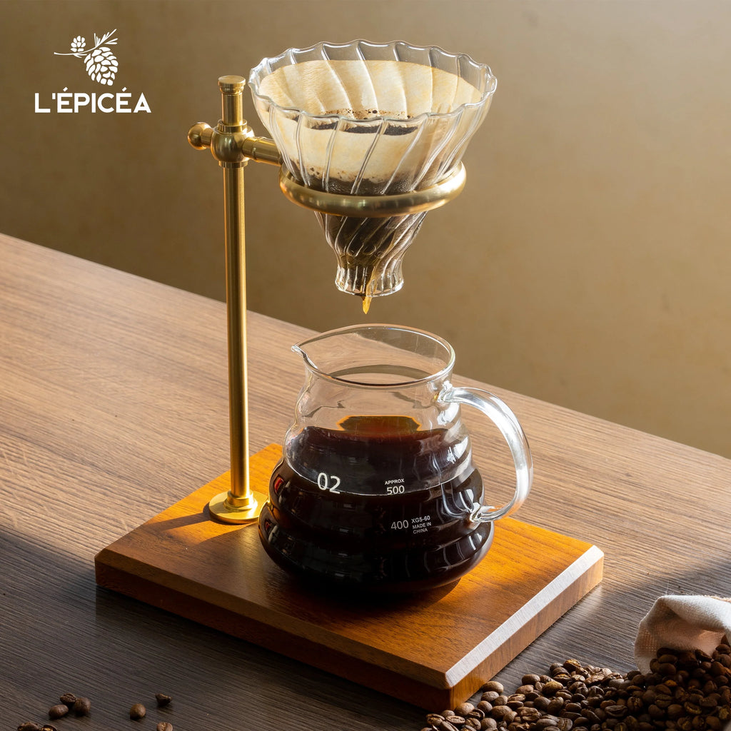 Pour over Coffee Maker Set Stainless Steel Glass Coffee Dripper B267