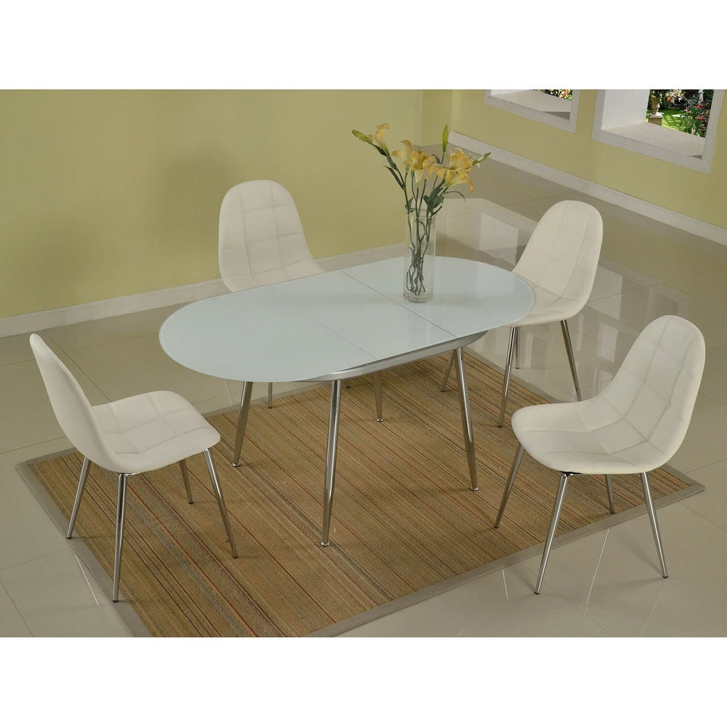 Chrome Self-storing Extension Dining Table W415754