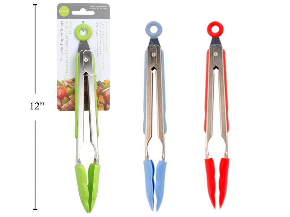 9'' Silicone Tongs with Pull Lock W238