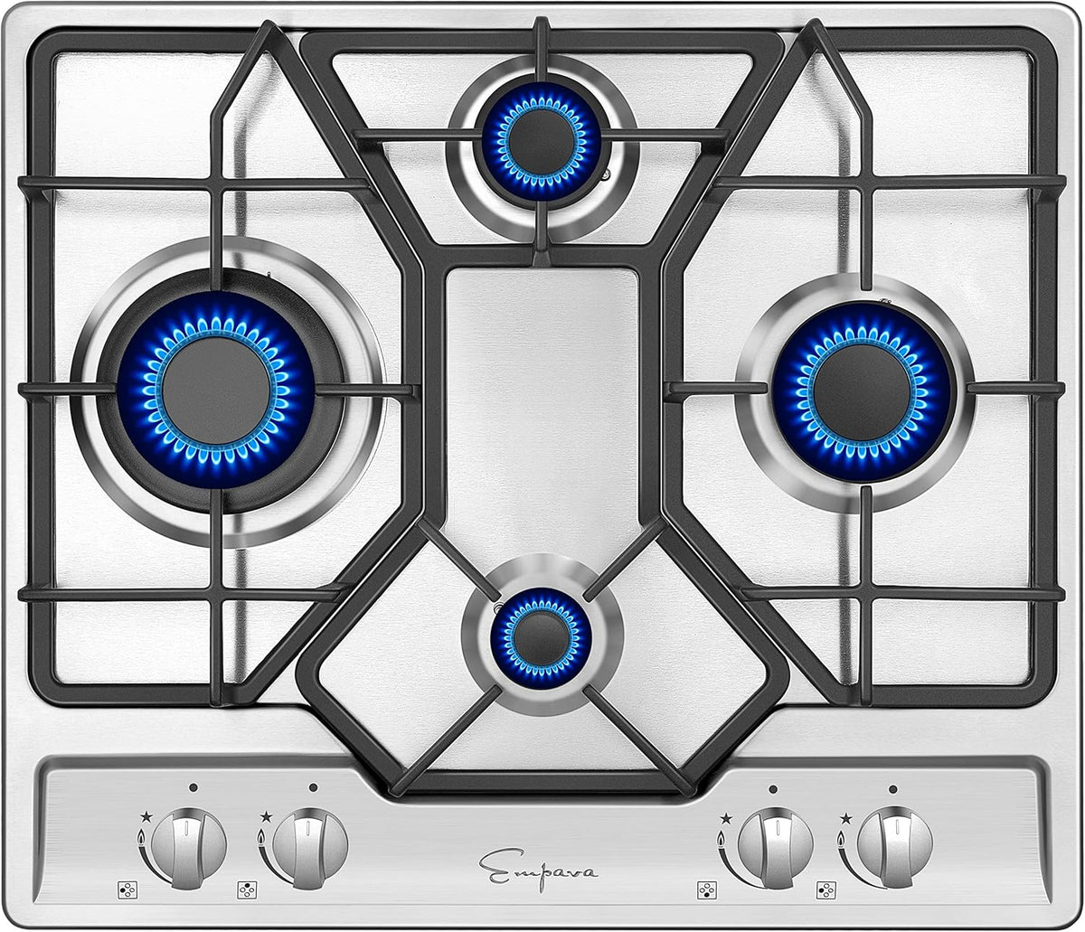 24 Inch Stainless Steel Gas Cooktop with 4 Burners J70379