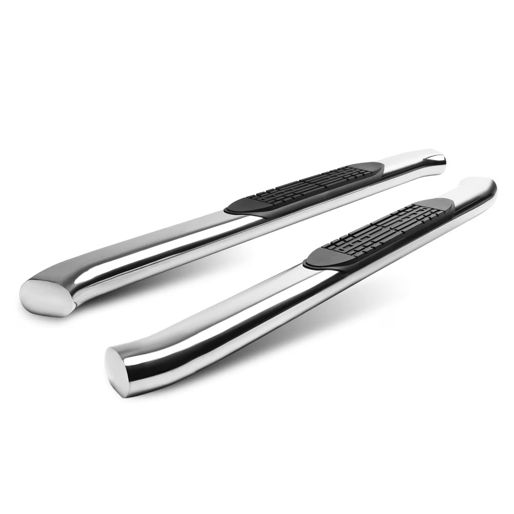 Chrome 4" Oval Curved Side Step Nerf Bar Y8729