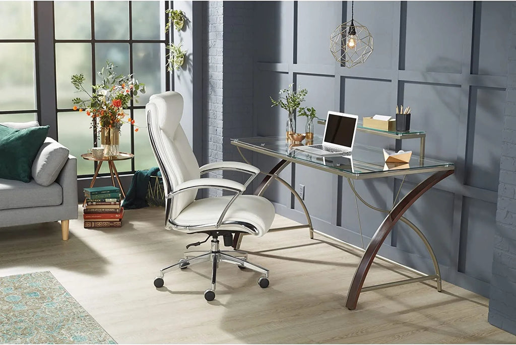 55"W Glass Computer Desk T57903