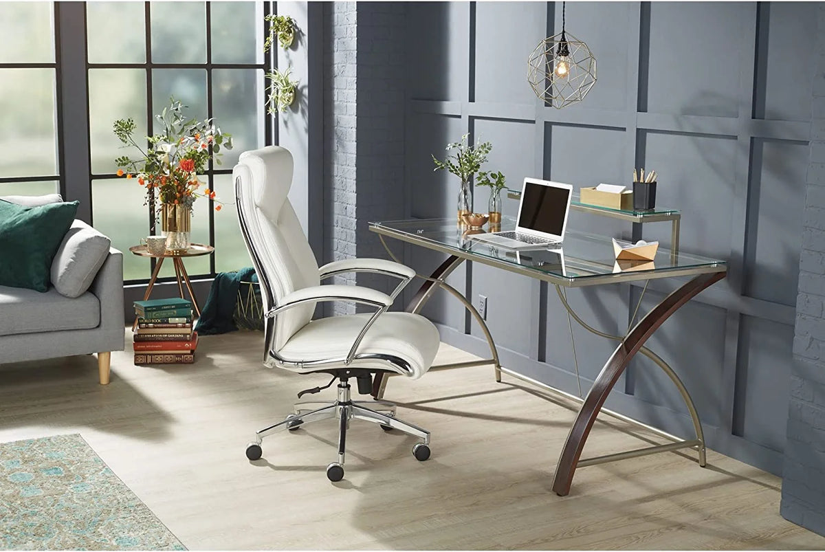 55"W Glass Computer Desk T57903