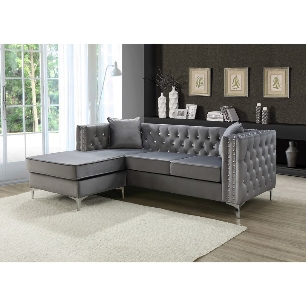 Gray Sofa Chaise Y44171
