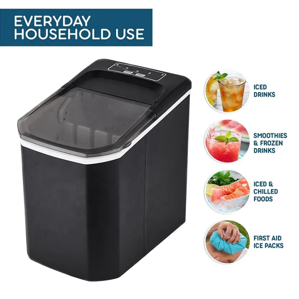 Countertop Ice Maker with Ice Scoop and Basket, 2 Ice Sizes V787