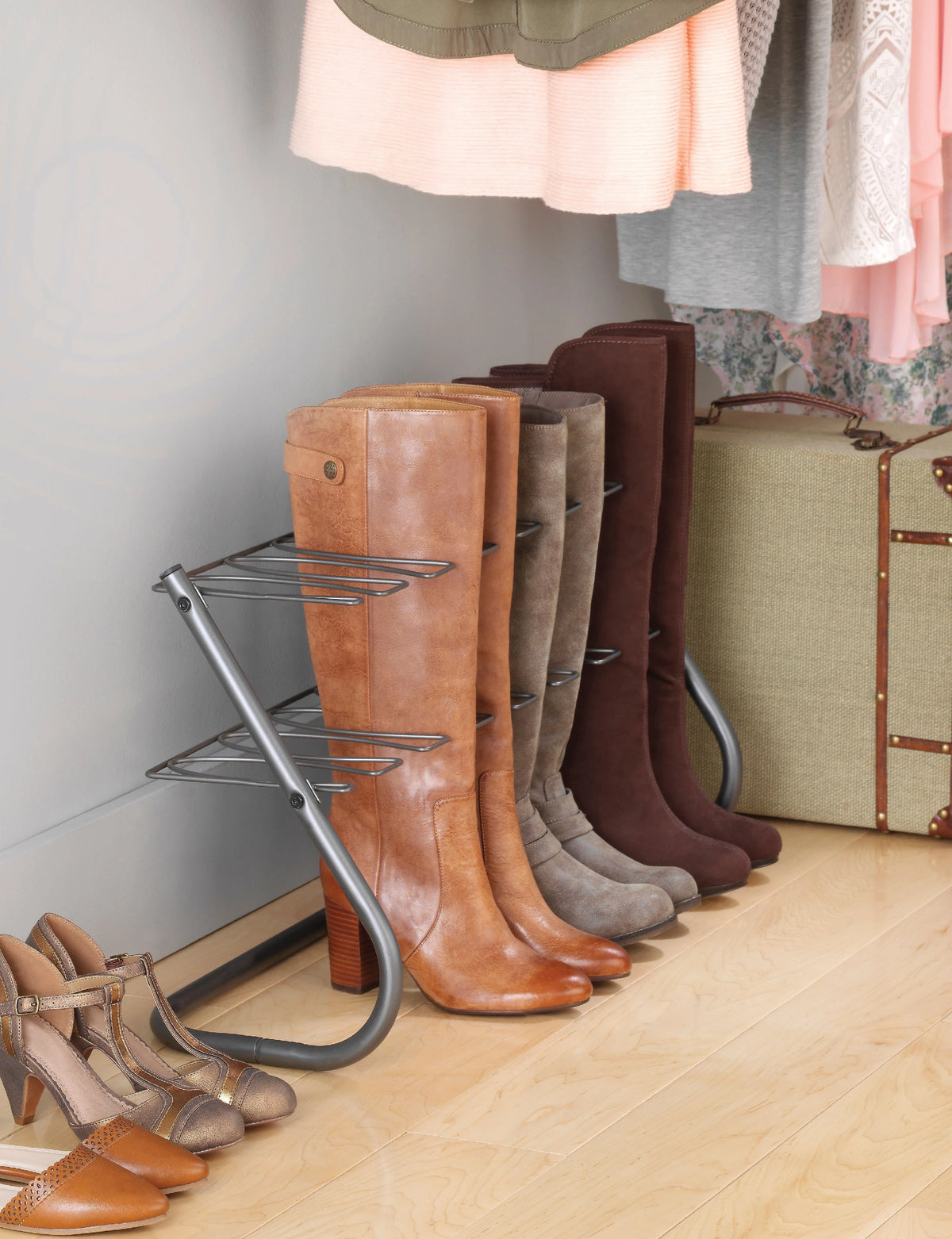 4 Pair Metal Boot Rack O505