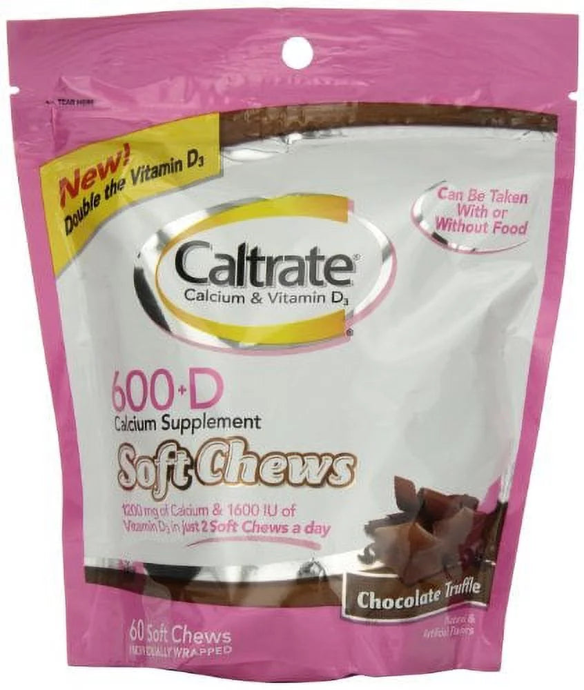 Calcium Vitamin D Soft Chews Chocolate Truffle 6 Pack O6443
