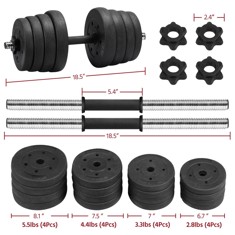 Adjustable Dumbbell Set Black O2553