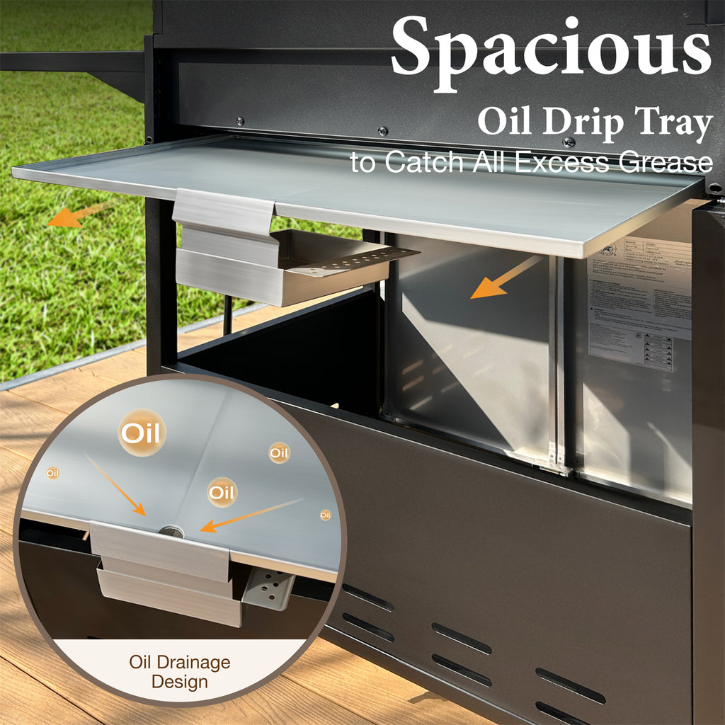 4 Burner Propane Gas Grill with Side Burner Stainless Steel G96453
