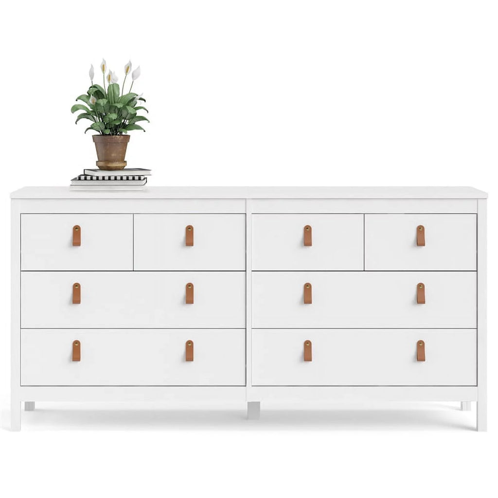 White 8 Drawer Engineered Wood Dresser V585523