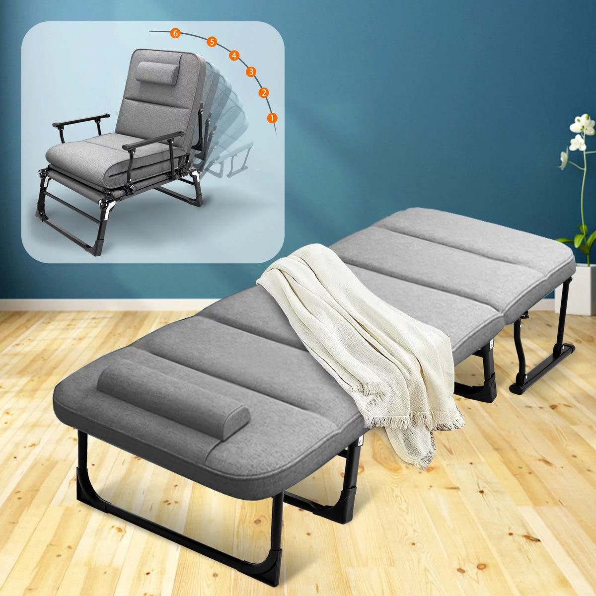 3 in 1 Folding Sofa Bed with Mattress & Pillow M821