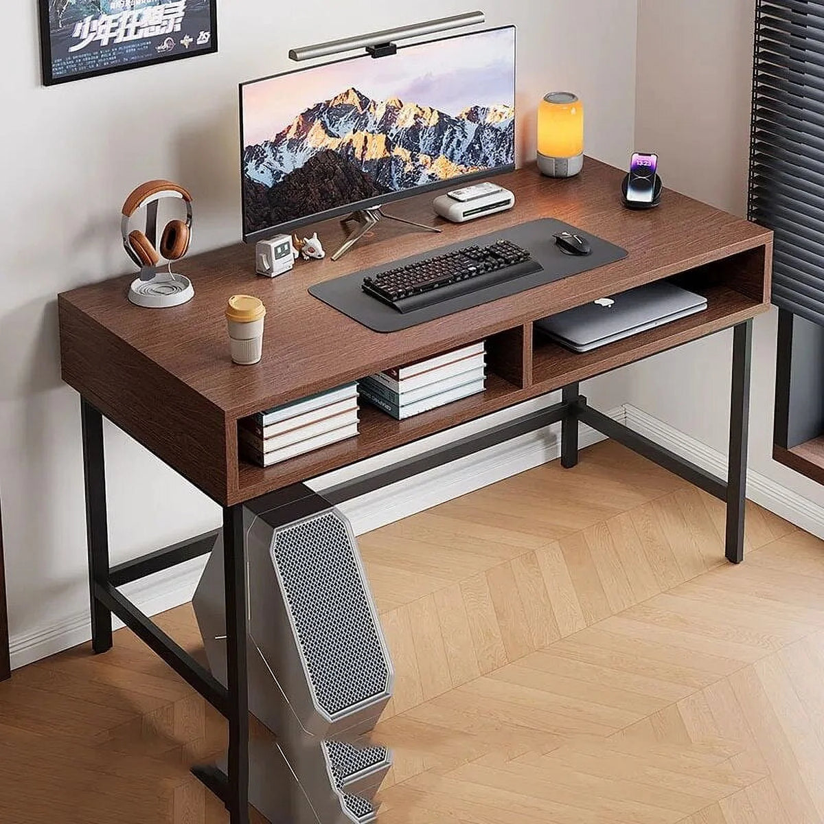 Office Desk Computer Desk Bookshelf R206