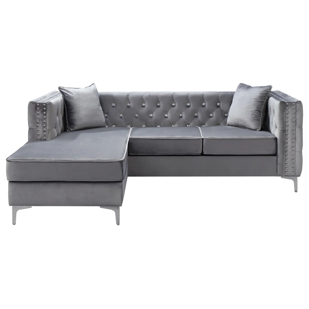 Gray Sofa Chaise Y44171