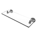 Matte Grey 1-Tier Glass Wall Mount Bathroom Shelf U1019